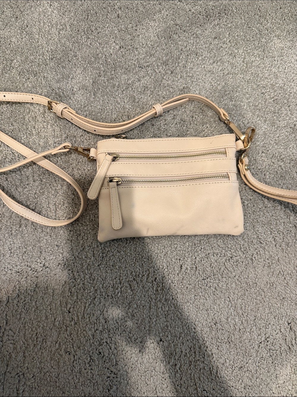 Women's Neutral Crossbody Bag - Beige